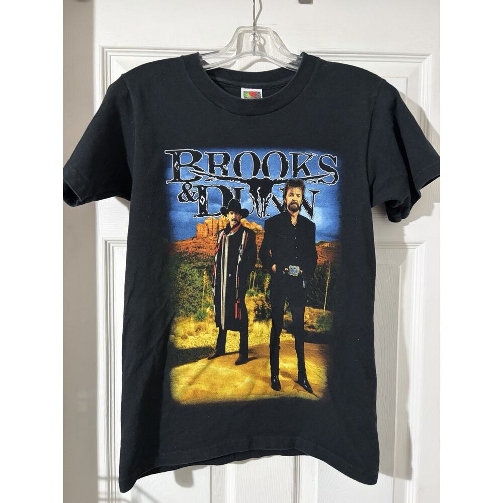 Vintage Brooks & Dunn Country T Shirt Sz Youth XL Music 90’s